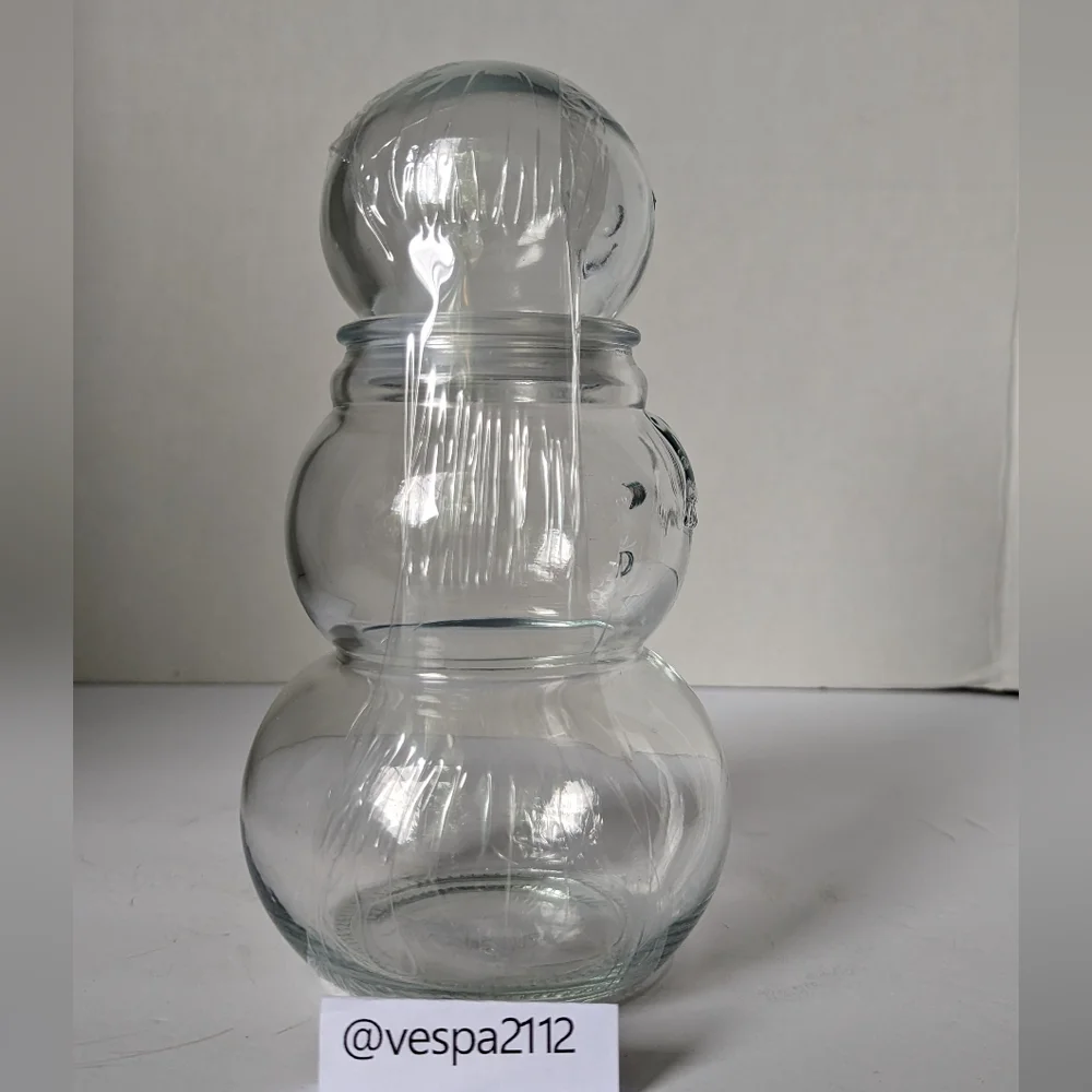 Target Bullseye Playground Clear Snowman Fillable Glass Canister Jar